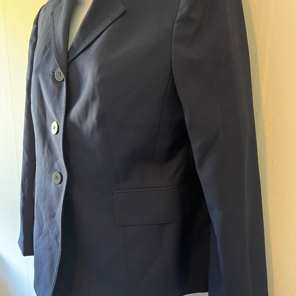 Evan-Picone Suit Navy Blue Blazer Jacket Size 10P - Picture 3 of 3